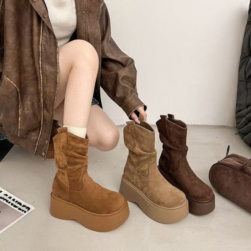 Embroidery Garments - Botas de cano médio estilo western