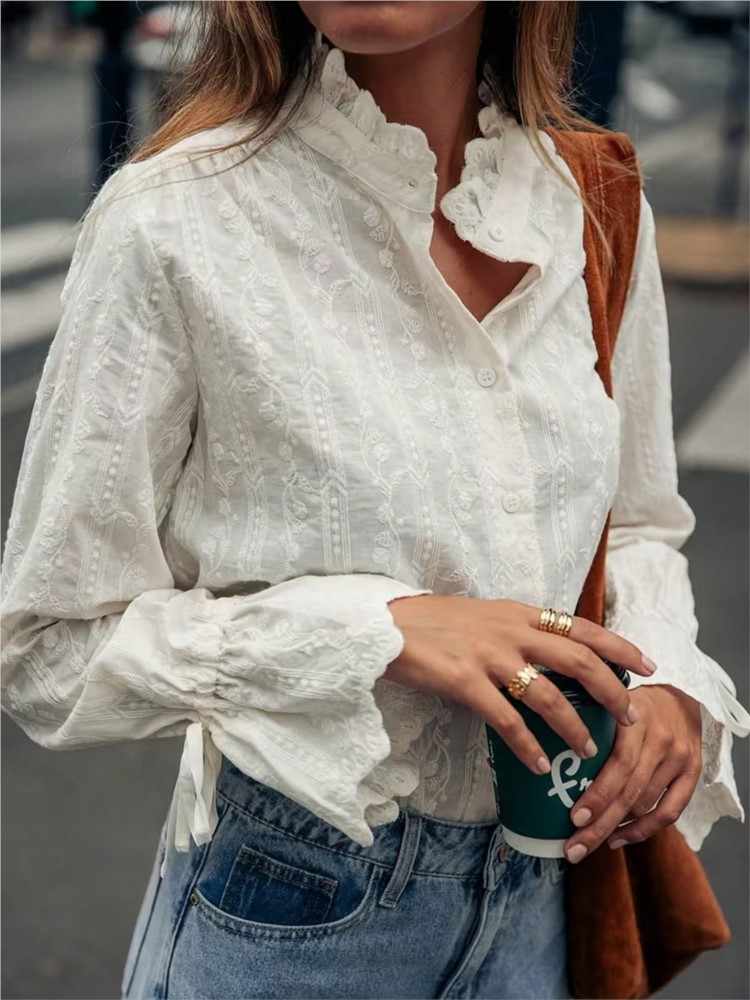 Embroidery Online - Roupas femininas de outono MsChuh, camisas