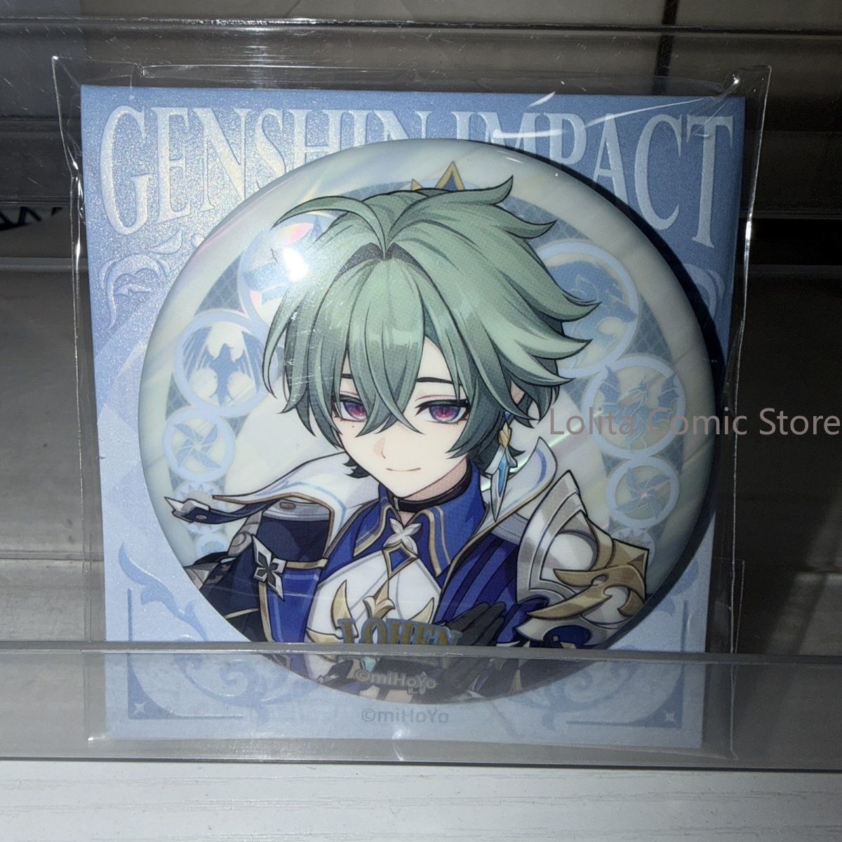 Embroidery Reddit - Anime Genshin Impact Lohen Cosplay, broche