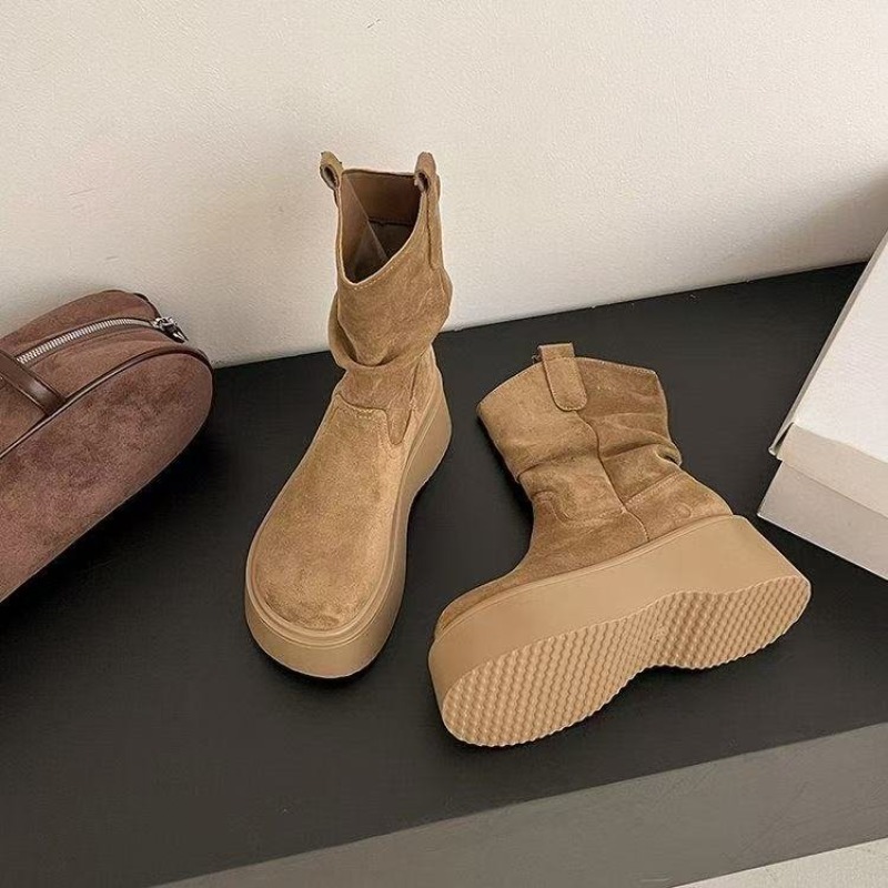 Botas de cano médio estilo wes - Embroidery Garments avaliação e preço