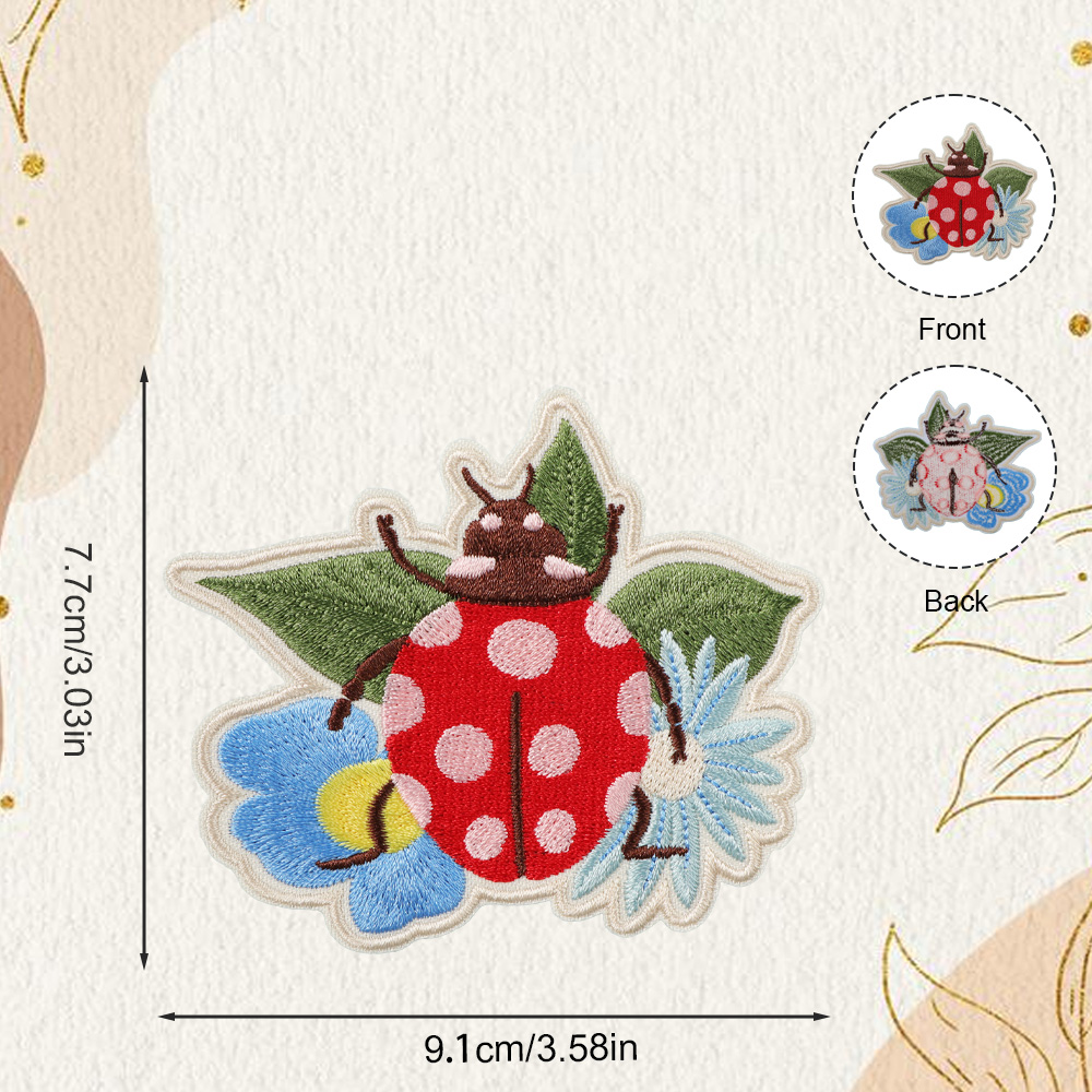 1 unidade de aplique bordado c - Embroidery Lady Bug avaliação e preço